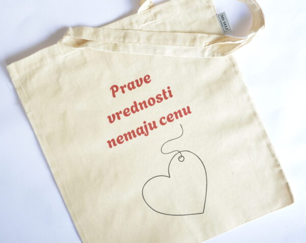 Ceger sa natpisom - "prave vrednosi nemaju cenu"