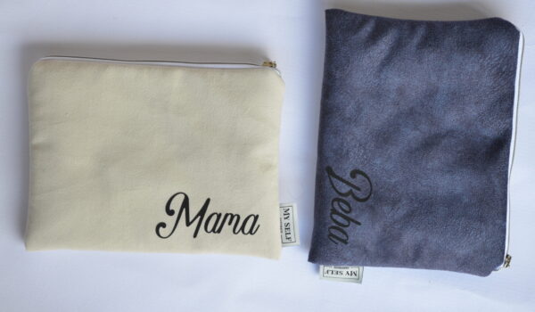 Neseser sa natpisom "mama" i "beba"